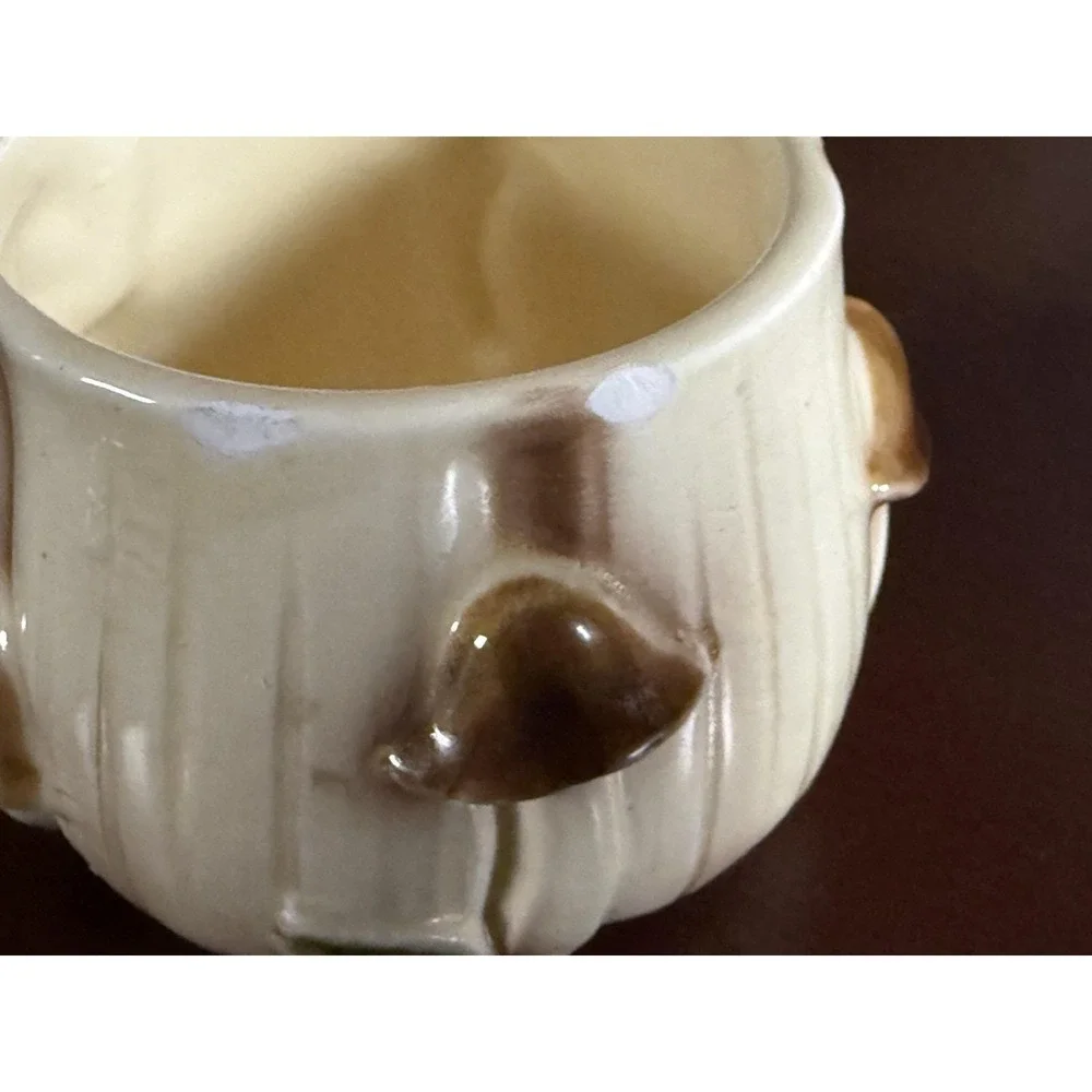Vintage Homco Ceramic Mushroom Canisters Set Of 3 Small, Medium & Large